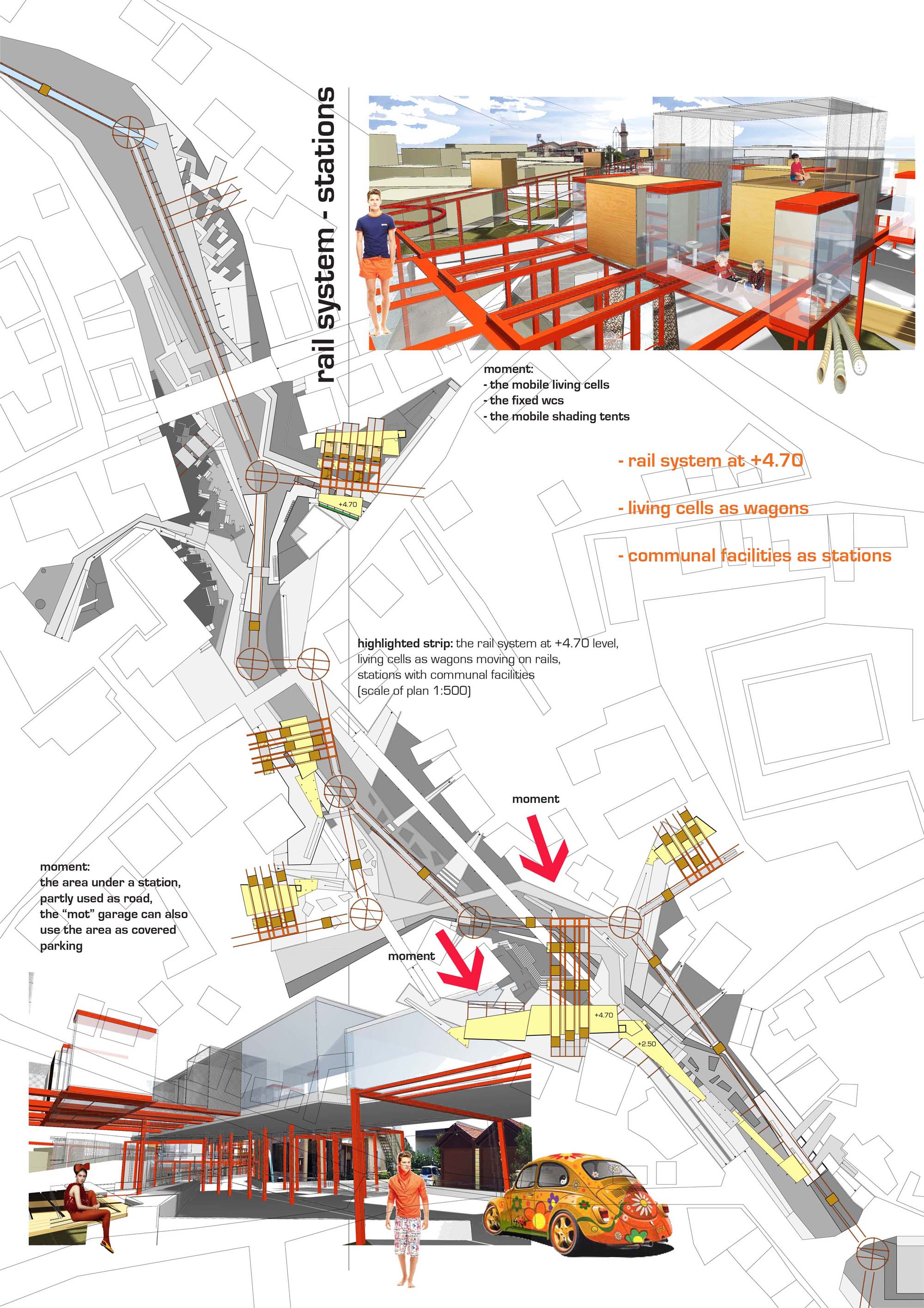 Living cells & overground rail system, © Phidias Pavlides