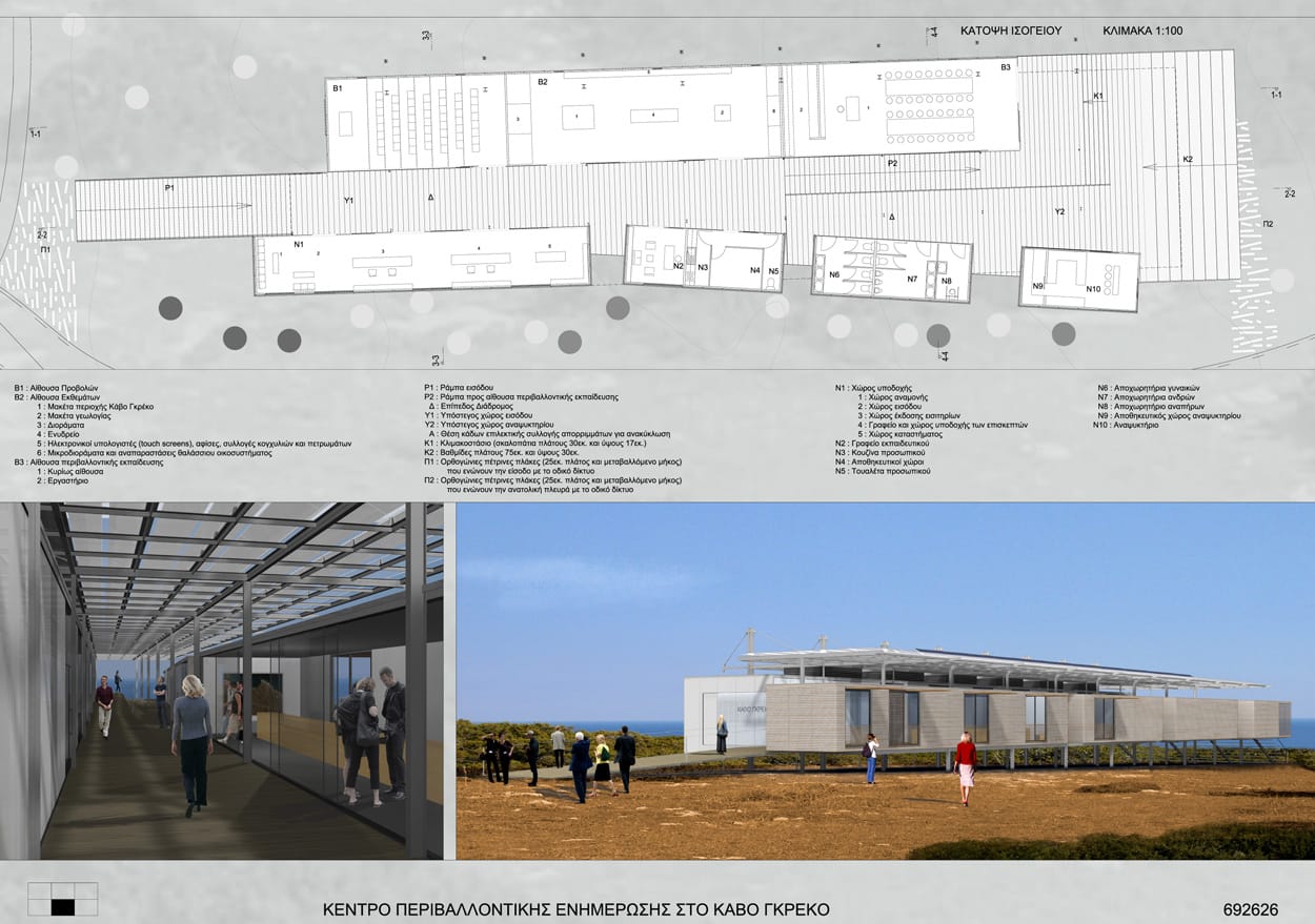 Κάτοψη ισογείου, © Δ. Οικονομίδης, Μ. K. Φωκάς, Χρ.Χατζηχρίστος