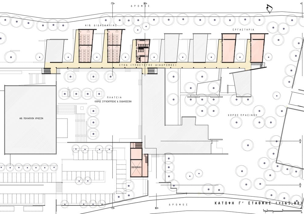 Κάτοψη ορόφου.  Οι ταράτσες προσφέρονται για μελλοντικές επεκτάσεις, © ΑΚ Αρχιτεκτονικό Εργαστήρι