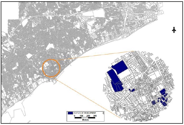 Map 1: C.U.T.’s A and B Development Phases, Source: Traffic Impact Study, 2007