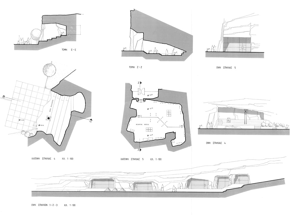 ΟΨΗ ΣΠΗΛΙΩΝ 1-2-3 ΚΛ 1: 100, © ΑΡΧΙΤΕΚΤΟΝΕΣ ΜΗΧΑΝΙΚΟΙ ΙΩΑΚΕΙM-ΛΟΙΖΑΣ