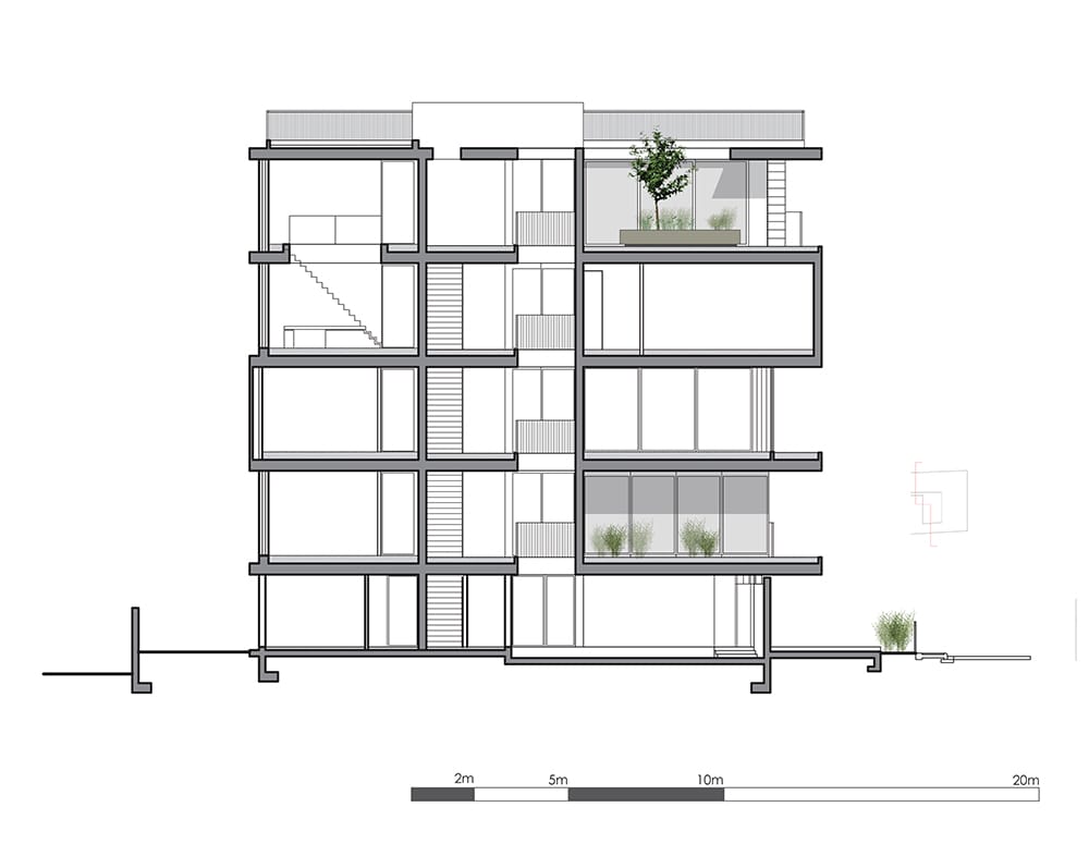 Τομή ΑΑ’, © Ι+Α Φιλίππου