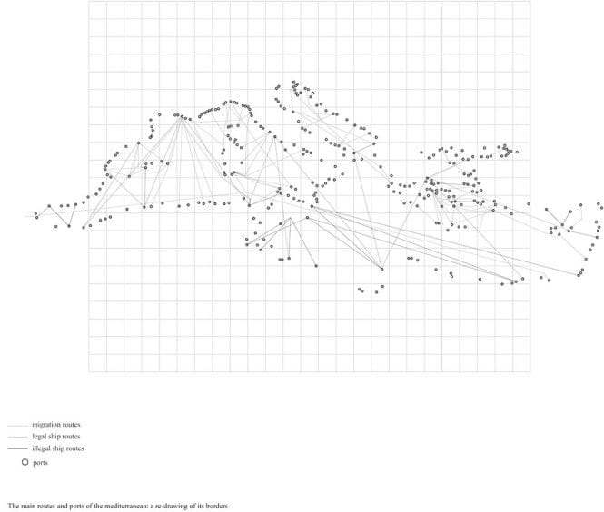 The main routes and ports of the mediterranean: a re-drawing of its borders, © Constantinos Marcou
