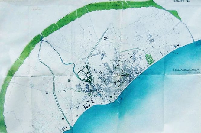Χάρτης από το «Πρόγραμμα Βελτιώσεως Πόλεως Λεμεσού» του 1953, © Αρχείο Χριστάκη Σεργίδη