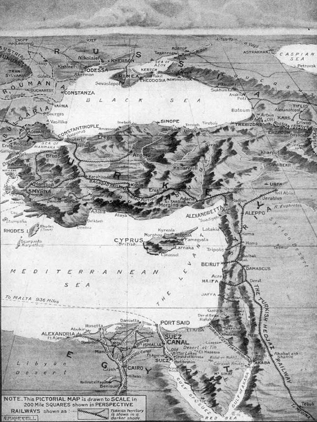 "Χάρτης της Κύπρου", © Υπουργείο Στρατιωτικών 1914