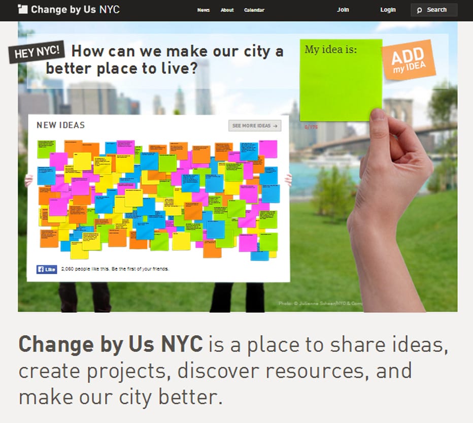 Change By Us NYC © http://nyc.changeby.us/#start