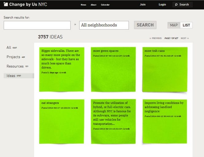 3.757 ιδέες για την πόλη της Νέας Υόρκης © http://nyc.changeby.us/search#ideas