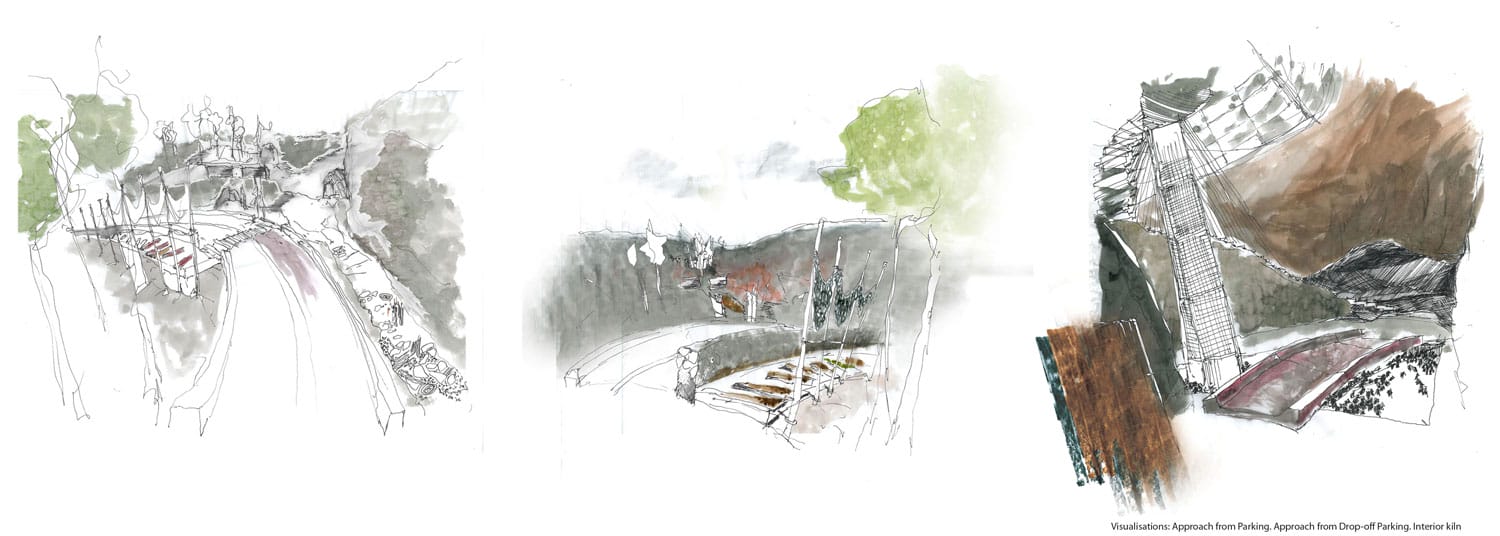 Visualisations – approach(exterior) and underground(interior) © Polina Demetriadou