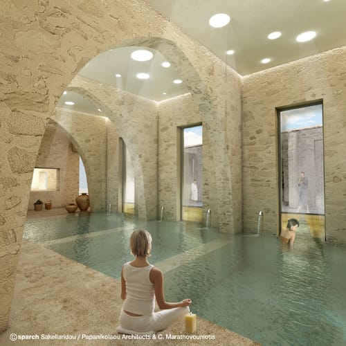 Spa © sparch Sakellaridou/ Papanikolaou Architects, Marathovouniotis