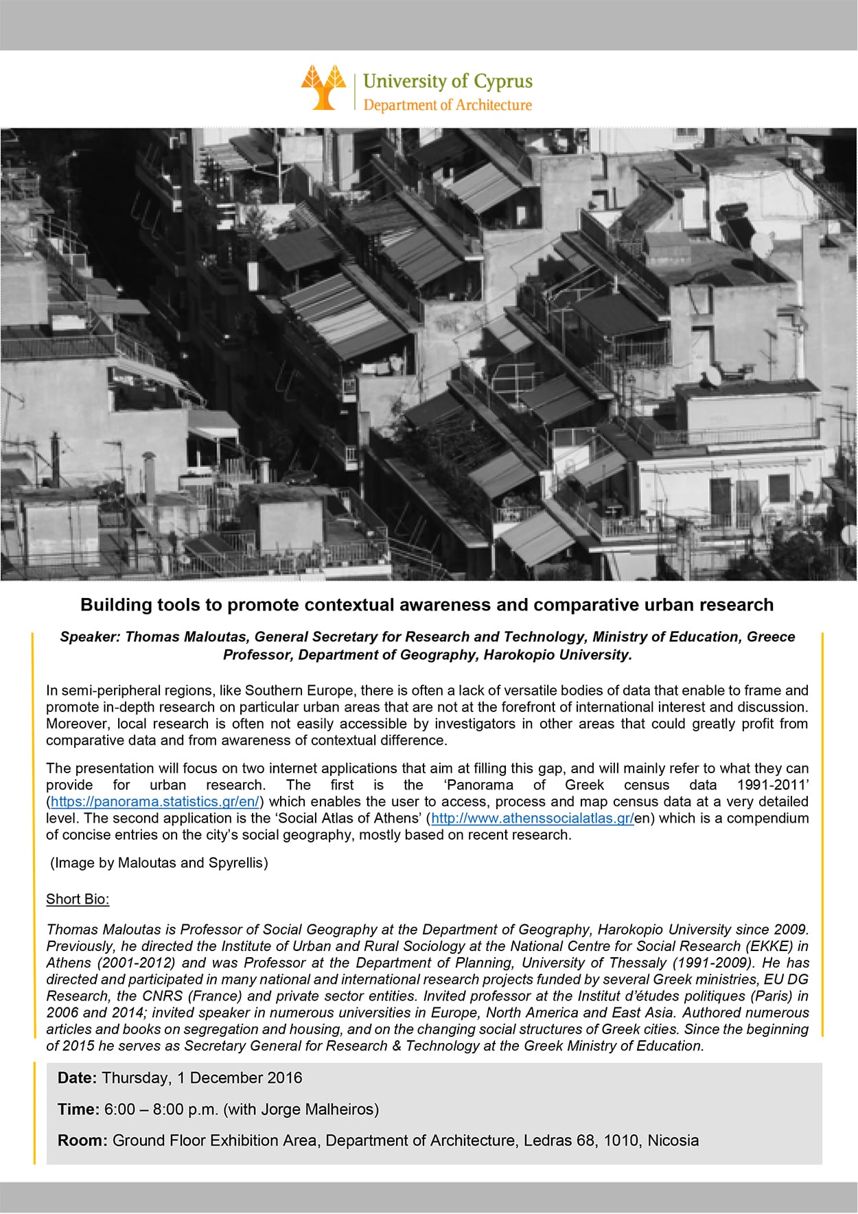 speaker Thomas Maloutas