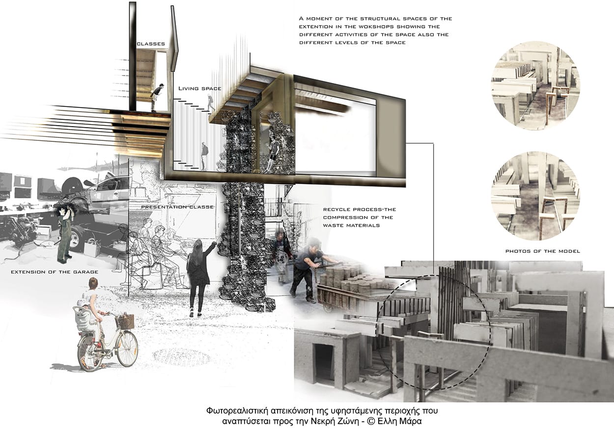 Φωτορεαλιστική απεικόνιση της υφιστάμενης περιοχής που αναπτύσσεται προς την Νεκρή ζώνη,©ΕΛΛΗ ΜΑΡΑ