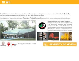 Invitation: Italian Design Day Event with special guest Tomasso Fantoni Borsani