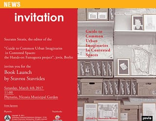 Book Launch by Stavros Stavrides